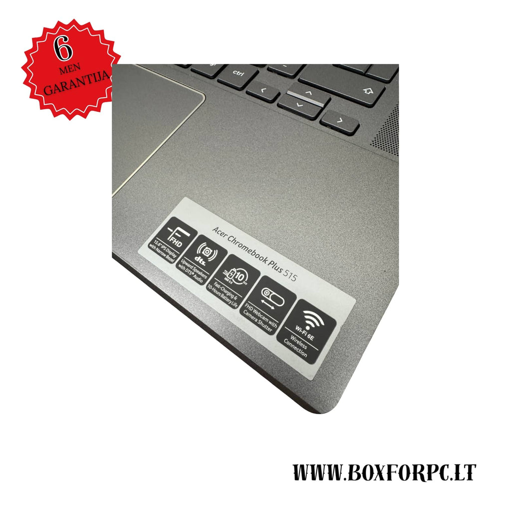 Acer Chromebook Plus 515 CB515-2H-58YM | i5 12-os kartos | 8GB RAM | 256GB SSD | 15.6" Full HD | Naudotas (atnaujintas)