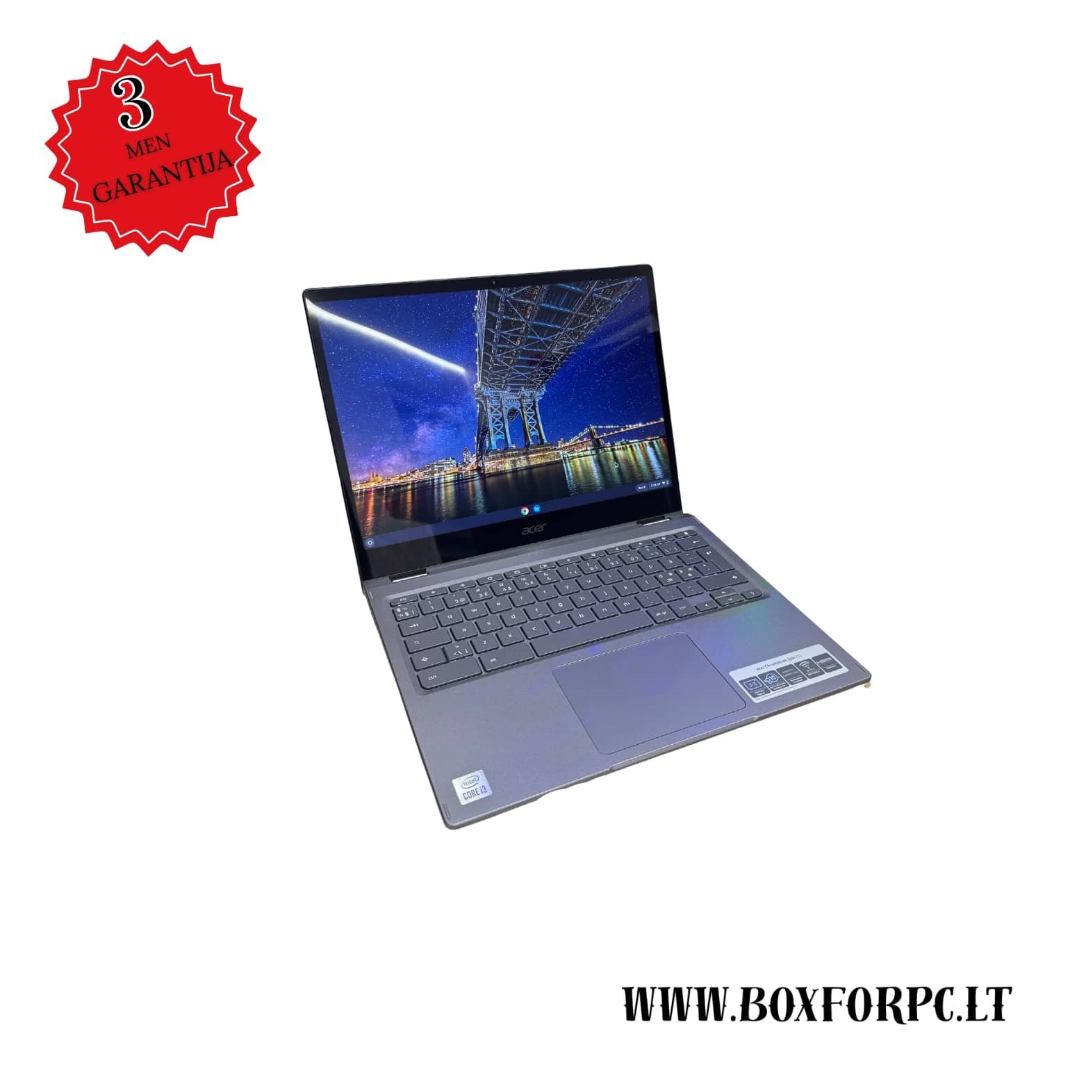 Acer Chromebook Spin 713 CP713-2W-30MC | i3 10-os kartos | 8GB RAM | 128GB SSD | Universalus nešiojamas kompiuteris