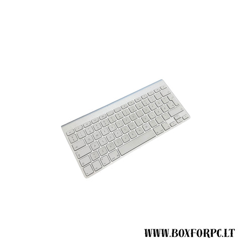Apple Wireless Keyboard A1314 Bluetooth klaviatūra iš priekio, aliuminio korpusas