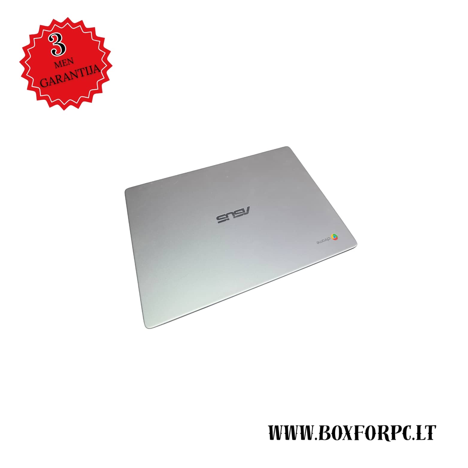 ASUS Chromebook C423N uždarytas nešiojamas kompiuteris, sidabrinis korpusas, atnaujintas