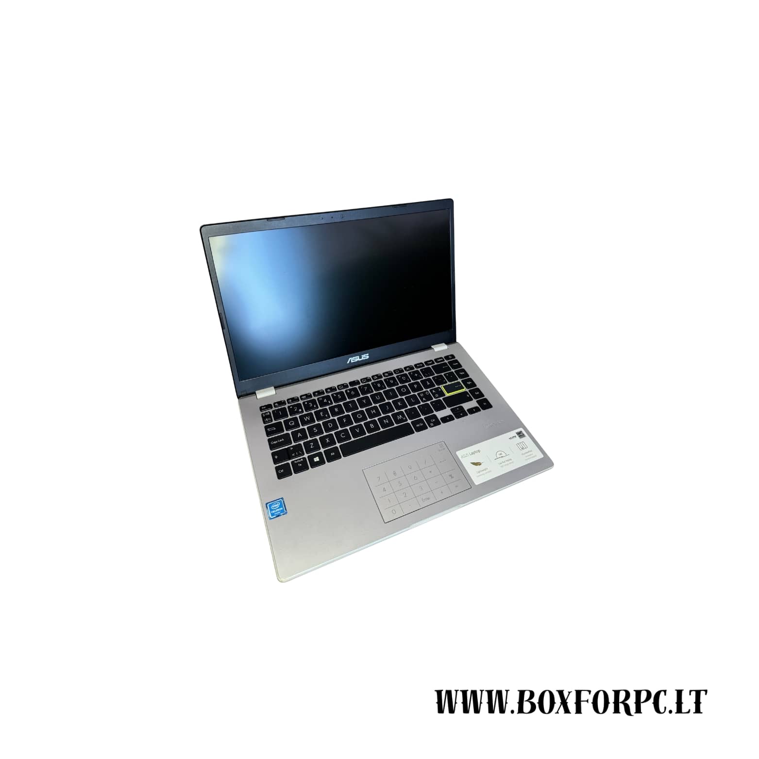 Asus E410M nešiojamas kompiuteris atidarytas, Intel Celeron N4020, 4GB RAM, 64GB SSD, Windows 11