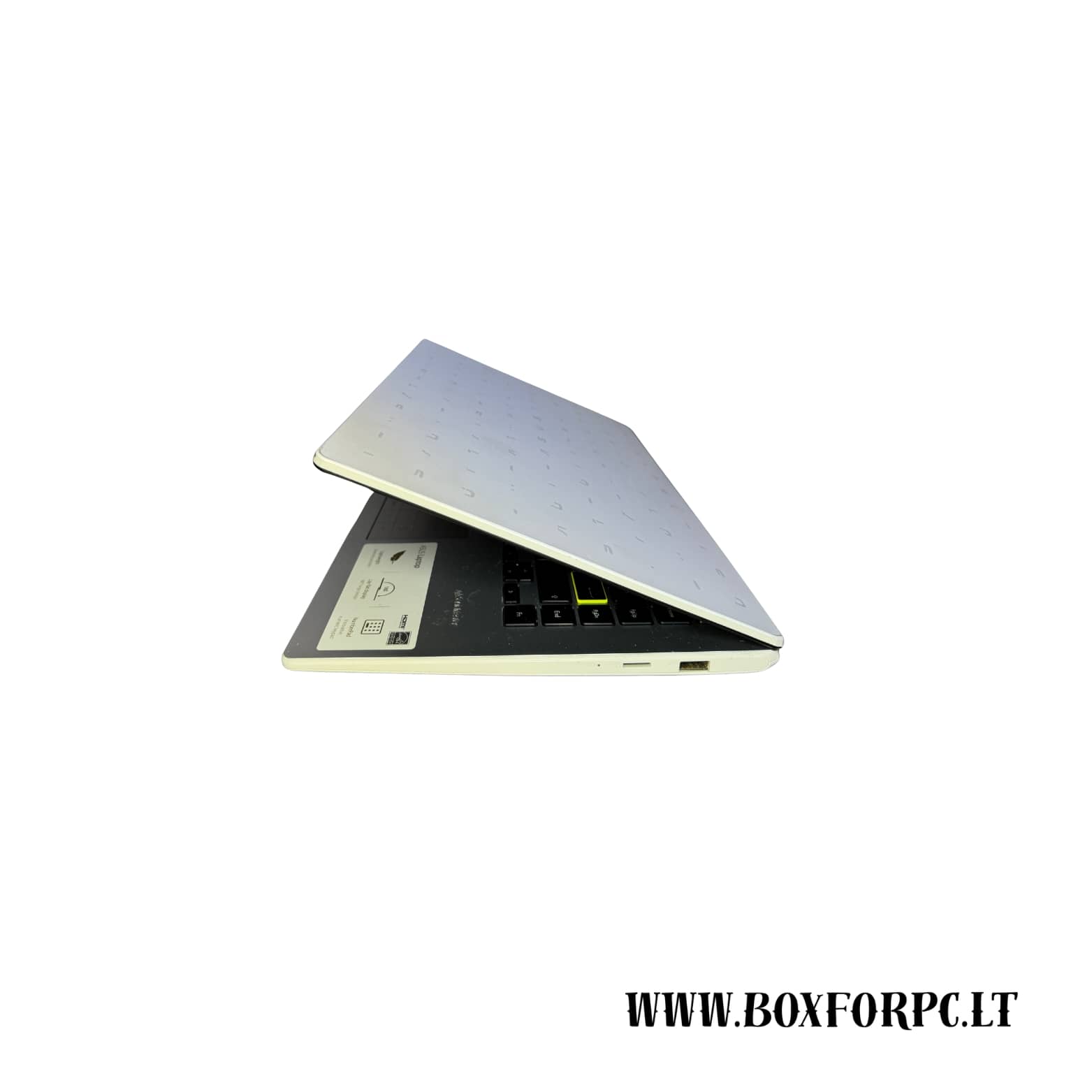 Asus E410M kairė pusė su jungtimis