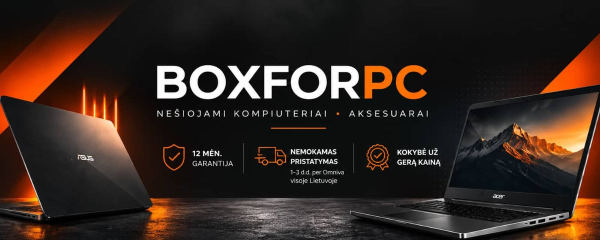BoxforPC internetinė parduotuvė – nešiojami kompiuteriai darbui, mokslams ir namams, nemokamas pristatymas Lietuvoje