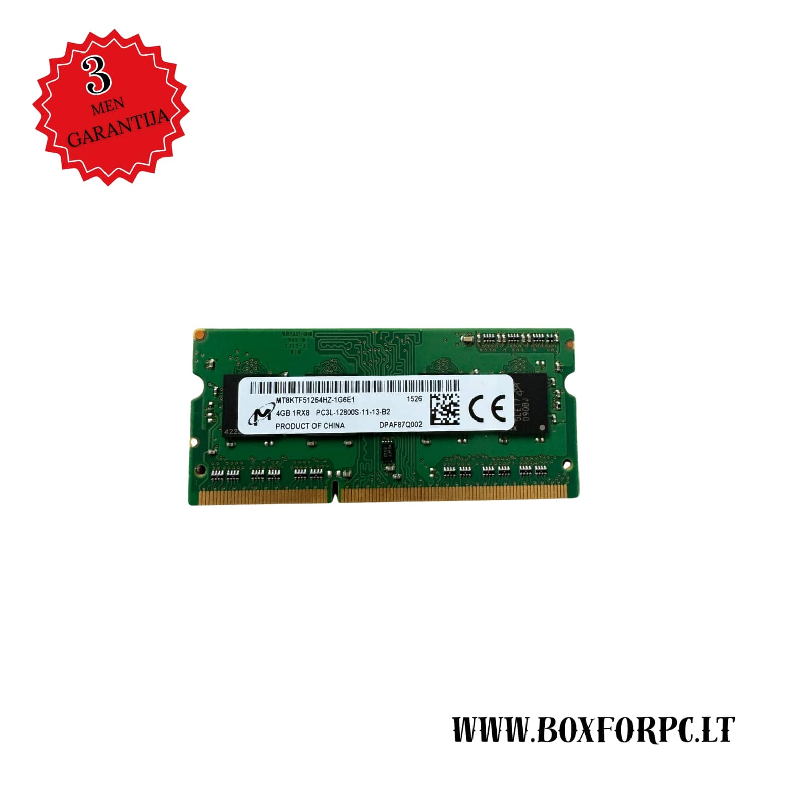 Micron 4GB DDR3L 1600MHz SO-DIMM PC3L-12800S | Laptop RAM |