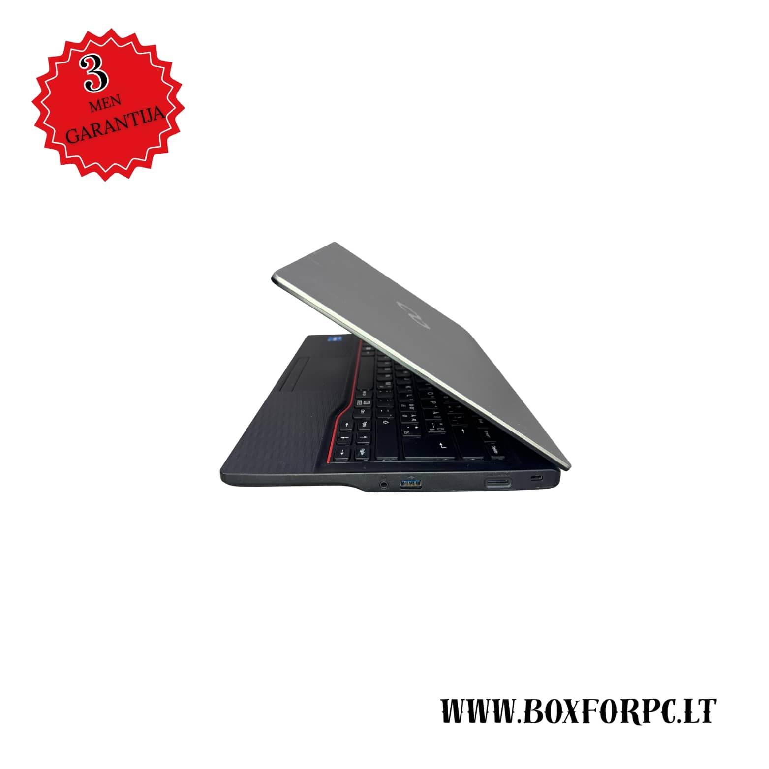 Fujitsu LifeBook E5412 dešinė pusė, USB ir LAN jungtys