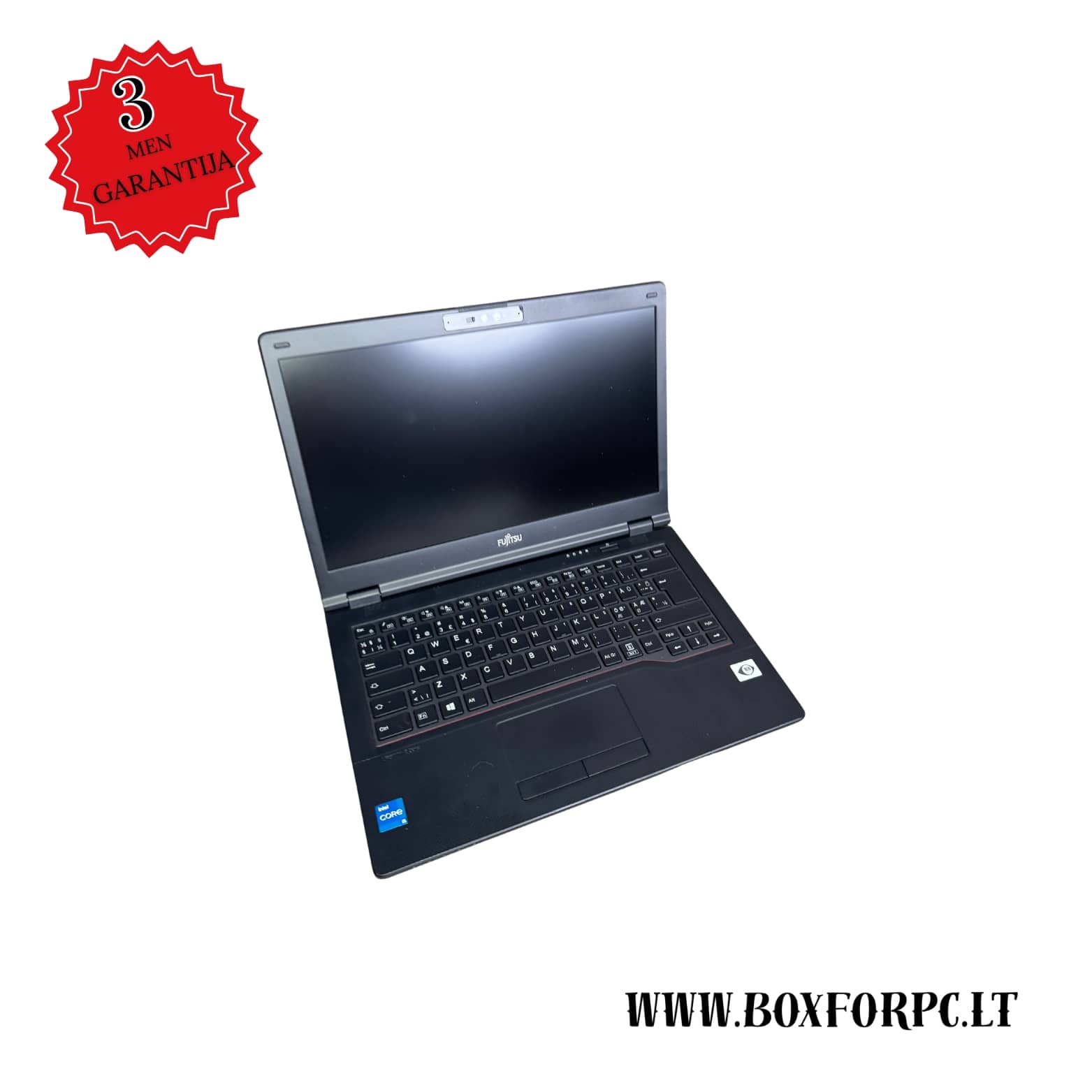 Fujitsu LifeBook E5411 i5-1135G7 nešiojamas kompiuteris atidarytas, 14 colių Full HD ekranas