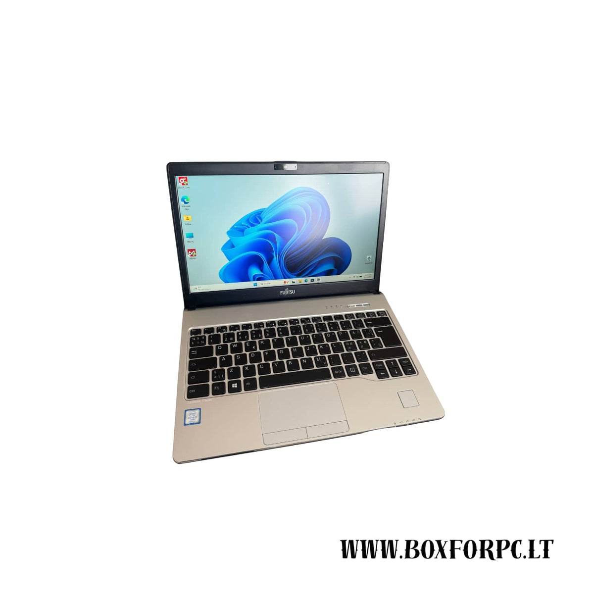 Fujitsu LifeBook S938 i7-8650U nešiojamas kompiuteris atidarytas, 13.3 colių FHD ekranas, su BIOS slaptažodžiu