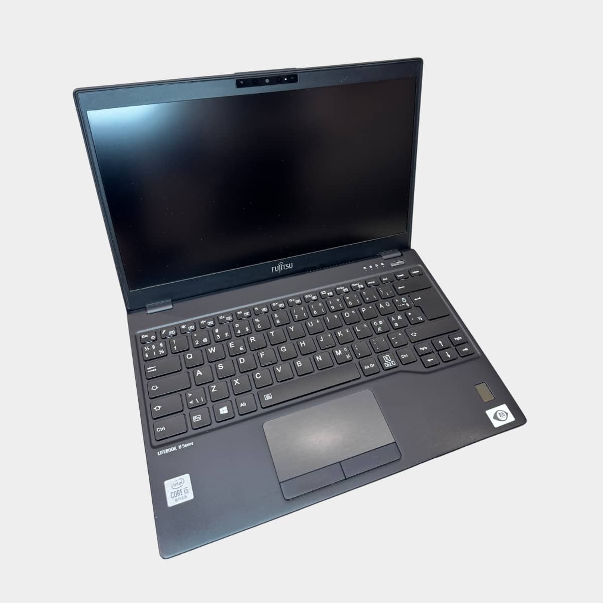Fujitsu Lifebook U9310 atidarytas nešiojamas kompiuteris 13.3″ su i5, 16GB RAM, 180GB SSD