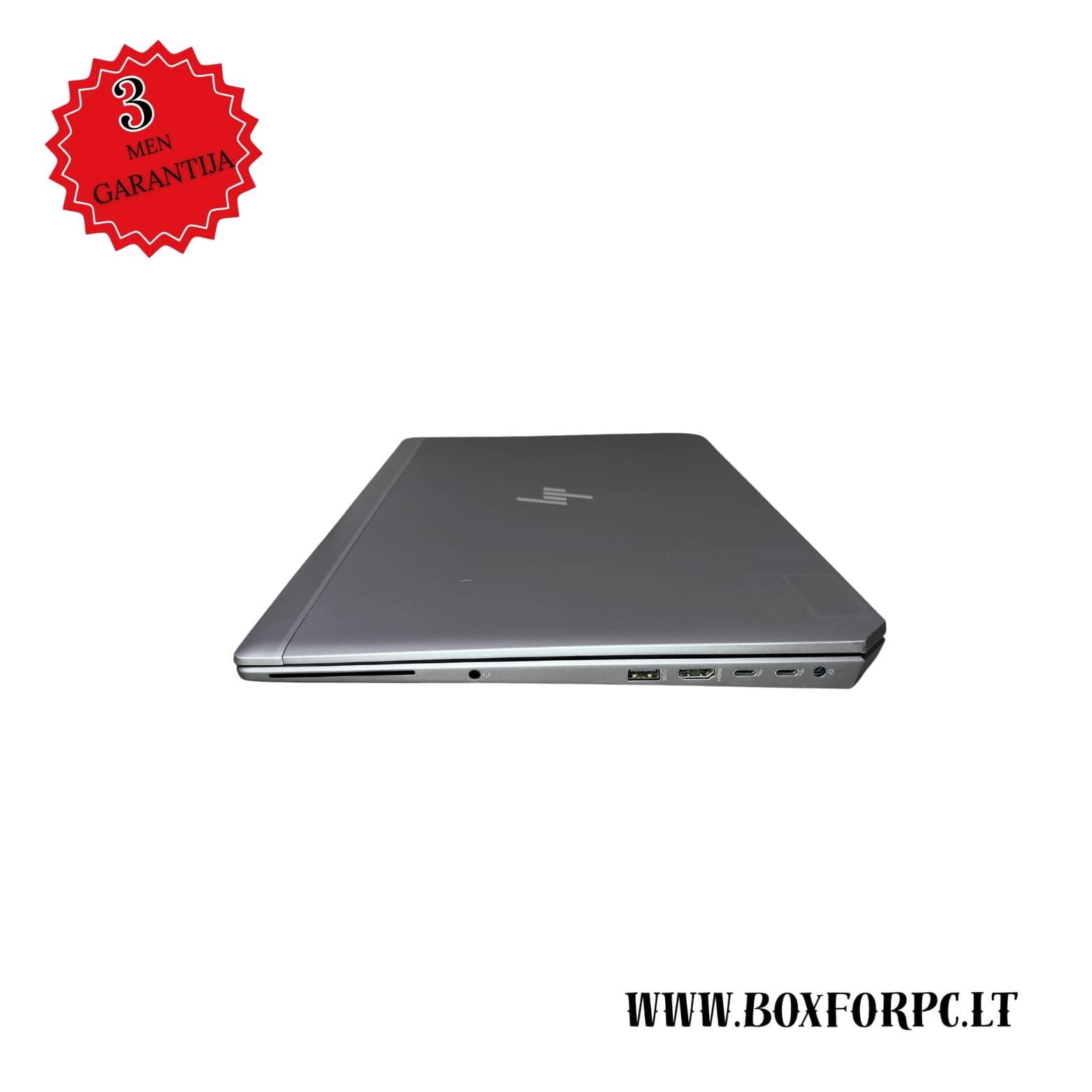 HP ZBook 15 G6 kairė pusė su USB ir HDMI jungtimis tipe c 