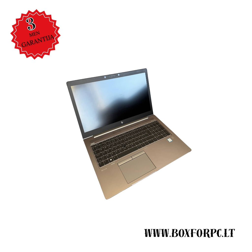 HP ZBook 15u G5 i7-8650U mobilioji darbo stotis atidaryta, 15.6 colių FHD ekranas, apšviesta klaviatūra