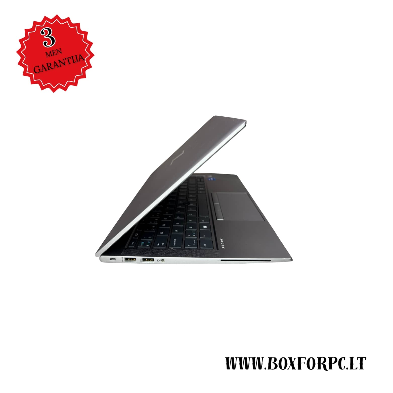 HP ZBook Firefly 14 G8 dešinė pusė su USB ir ausinių lizdu