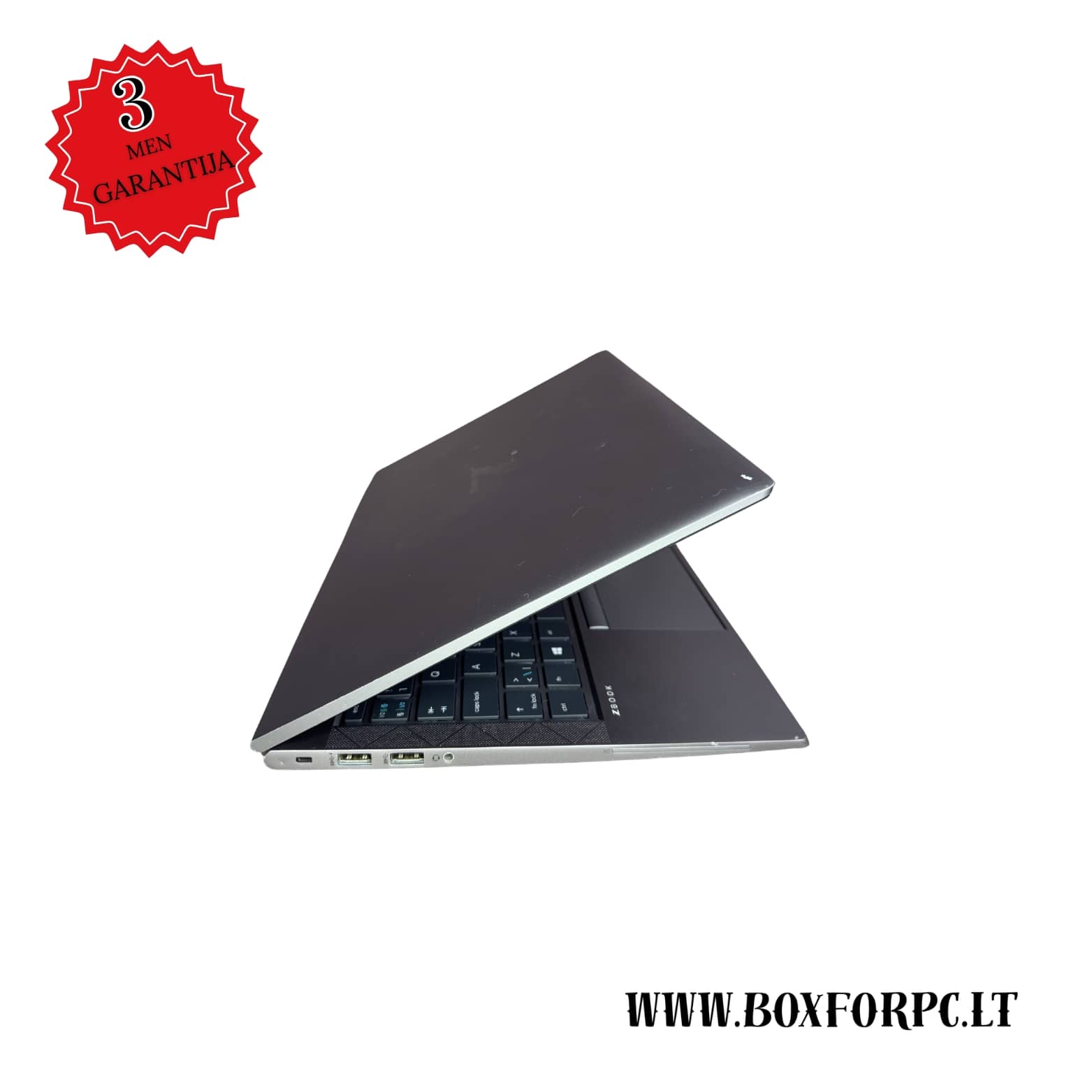 HP ZBook Firefly 14 G7 dešinė pusė, USB ir audio jungtys