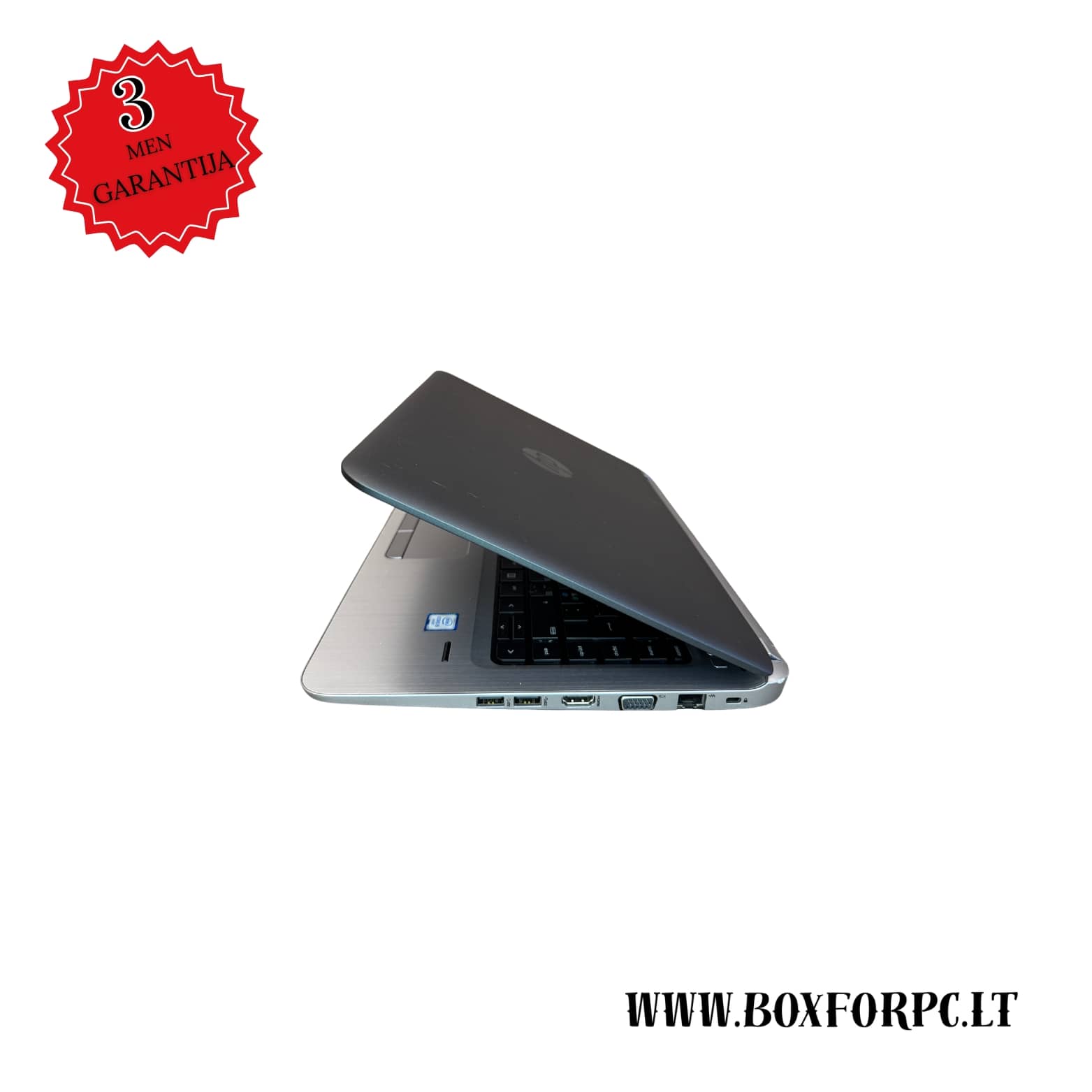 HP ProBook 440 G3 kairė pusė, USB ir HDMI jungtys