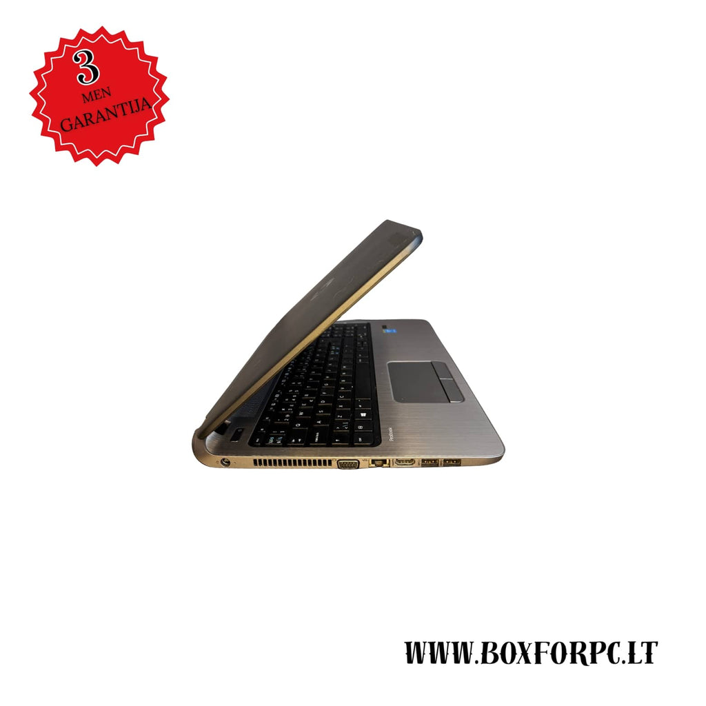 HP ProBook 450 G2 desenes pusės jungtys su USB ir HDMI