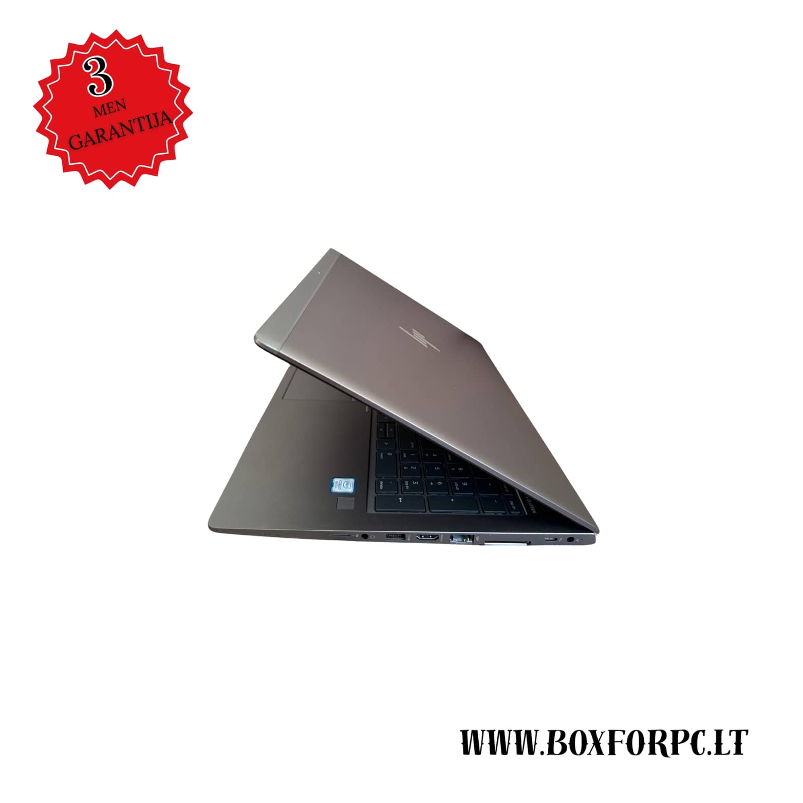 HP ZBook 15u G6 kairė pusė, USB-C ir HDMI jungtys