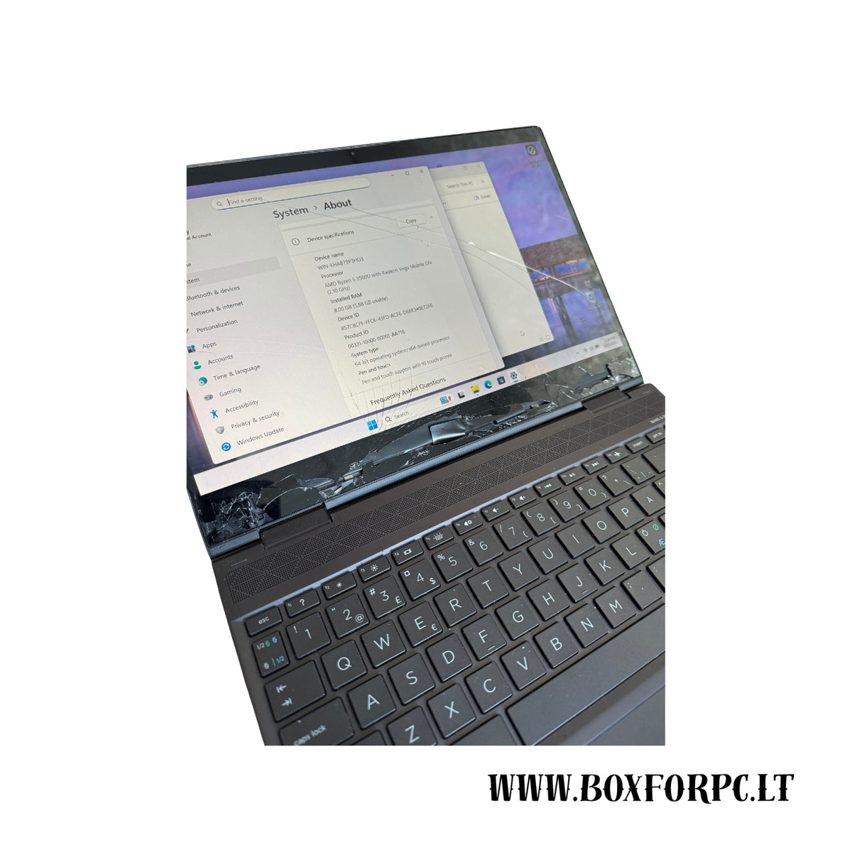HP Envy x360 13-ar800no Ryzen 5 3500U 8GB RAM 128GB SSD |SU DEFEKTU|