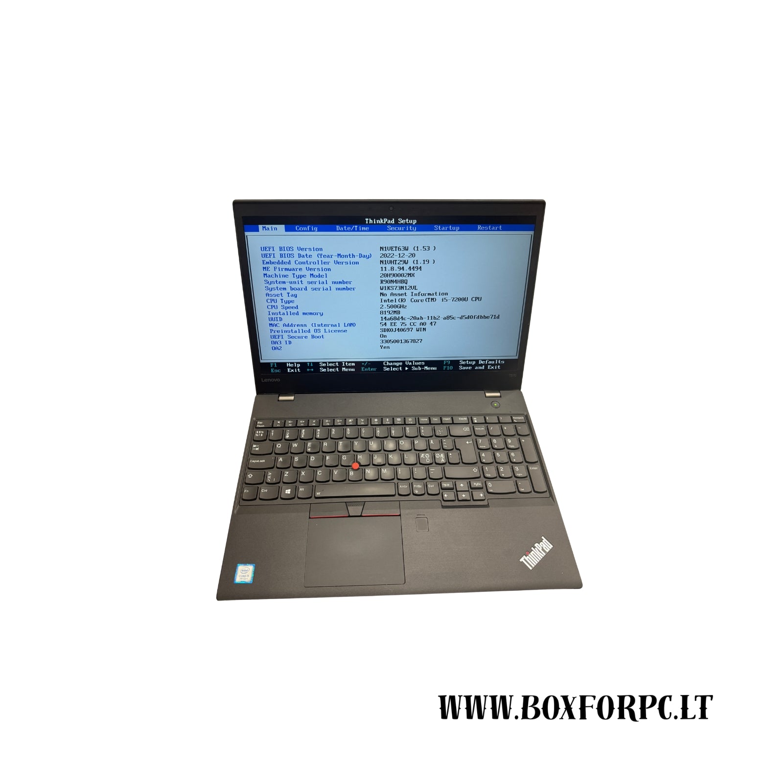 Lenovo ThinkPad T570 i5-7200U 8GB RAM SSD Verslo klasės nešiojamas kompiuteris|SU DEFEKTU|