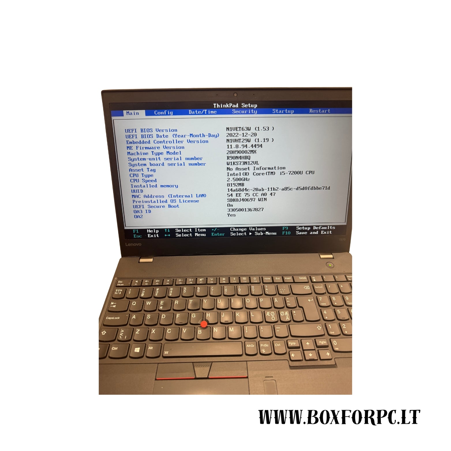 Lenovo ThinkPad T570 i5-7200U 8GB RAM SSD Verslo klasės nešiojamas kompiuteris|SU DEFEKTU|