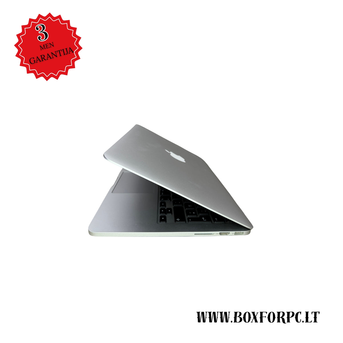 MacBook Pro A1502 kairės pusės jungtys su Thunderbolt ir USB