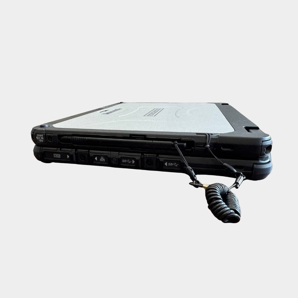 Panasonic CF-20 kairė pusė, industrinės jungtys
