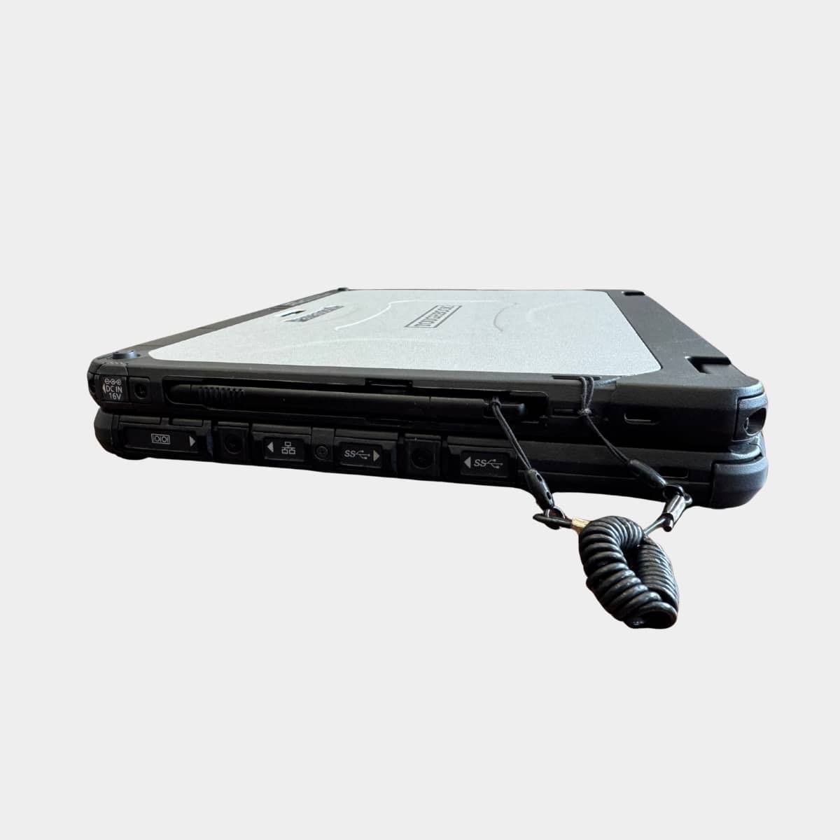 Panasonic CF-20 kairė pusė, industrinės jungtys