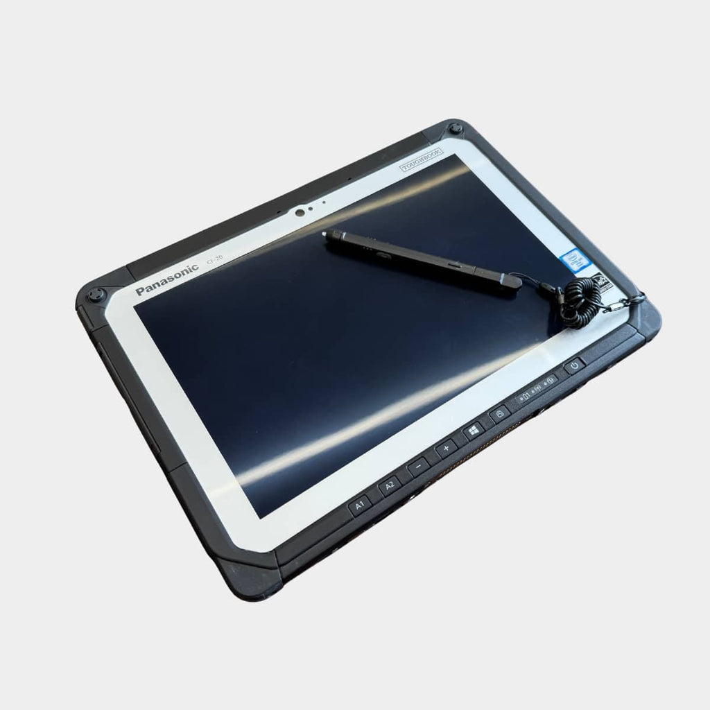 Panasonic CF-20 naudojamas kaip planšetė, atsparus korpusas