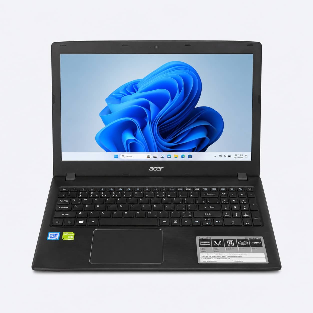 Acer Aspire E15 atidarytas