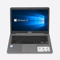 ASUS E403s nešiojamas kompiuteris – vaizdas iš priekio, atidarytas ekranas, sidabrinis korpusas