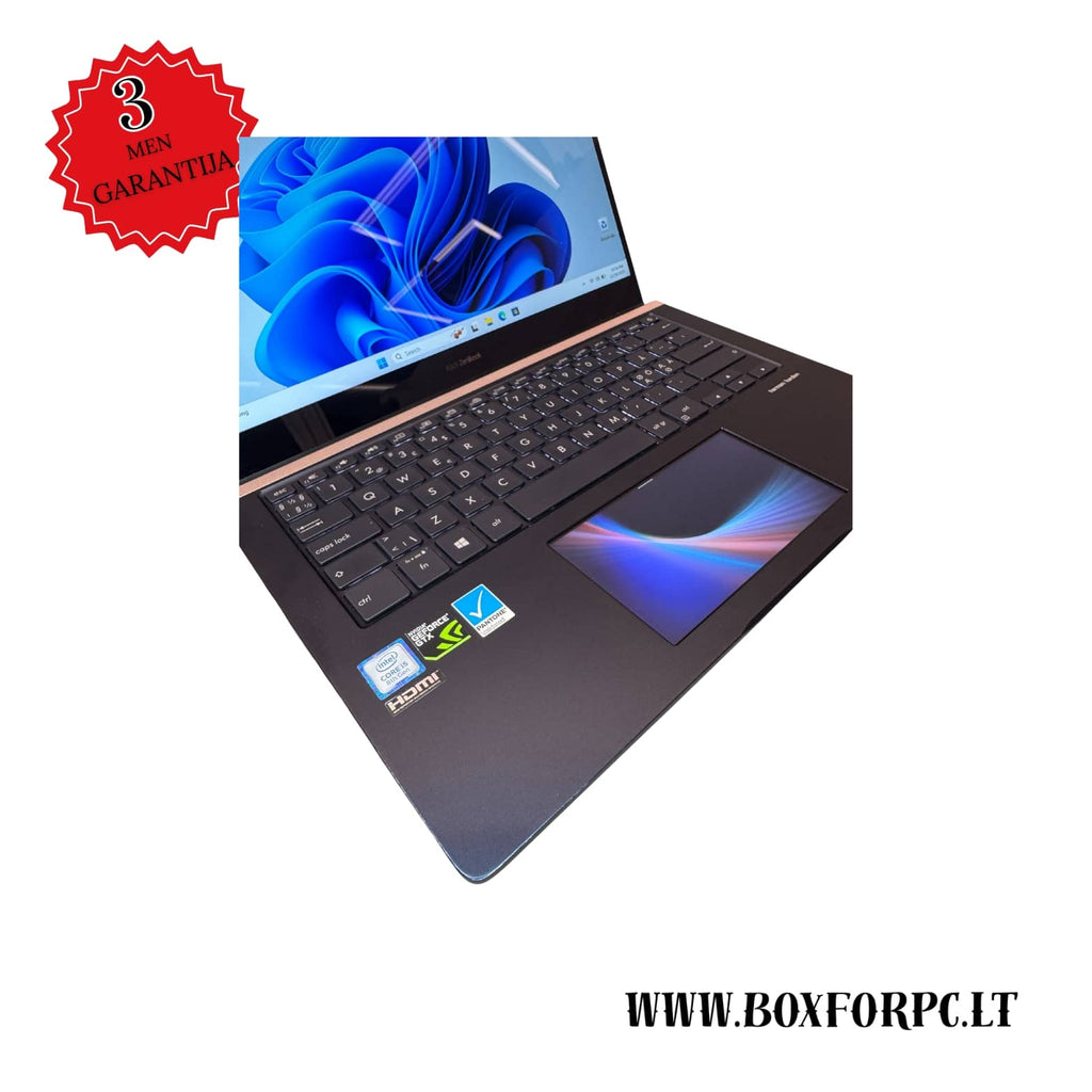 ASUS UX480F kampinis vaizdas su GTX 1050, 8GB RAM, 256GB SSD – Atnaujintas / Refurbished