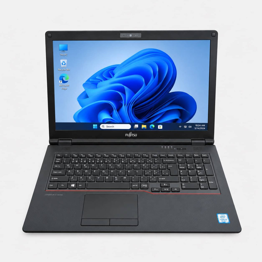 Fujitsu LIFEBOOK E459 i3-8130U su 15,6 colių Full HD ekranu.