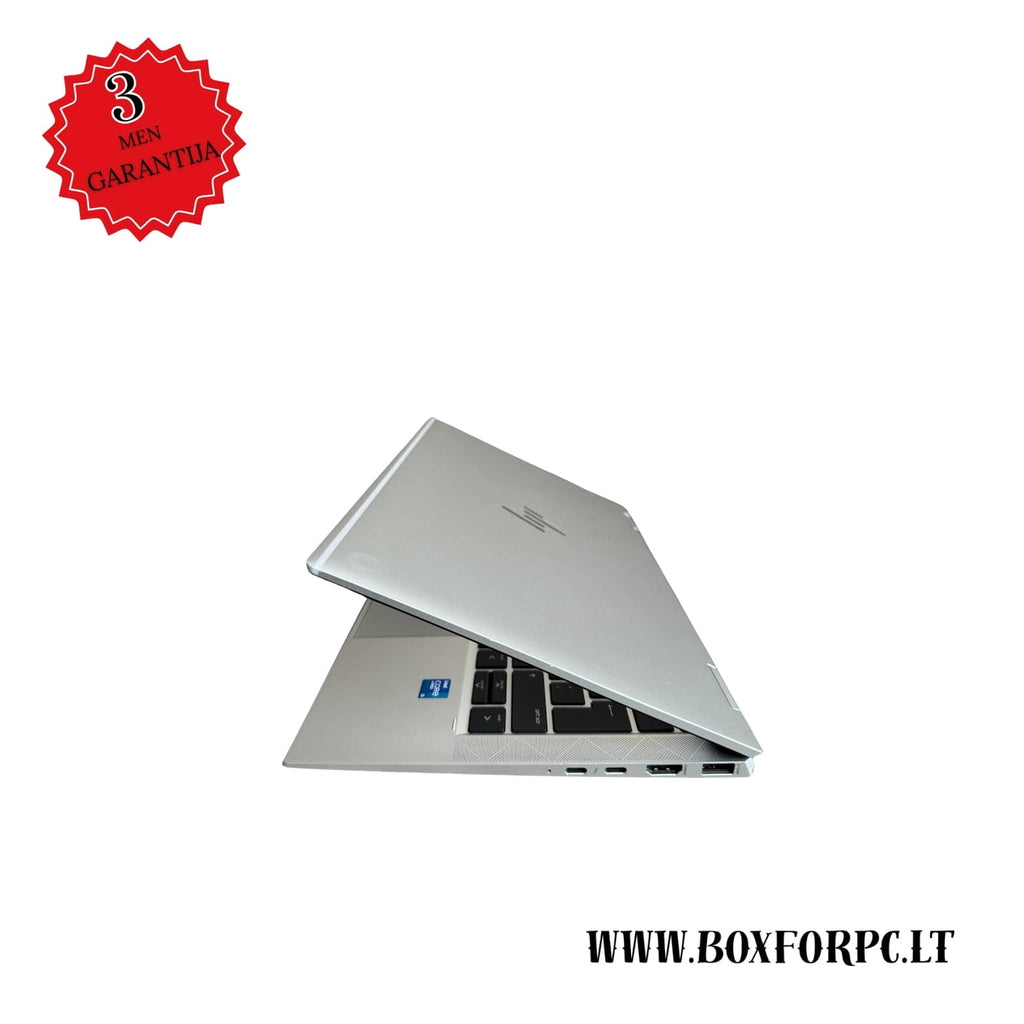 HP EliteBook x360 1030 G8 kairė pusė, USB-C ir HDMI jungtys