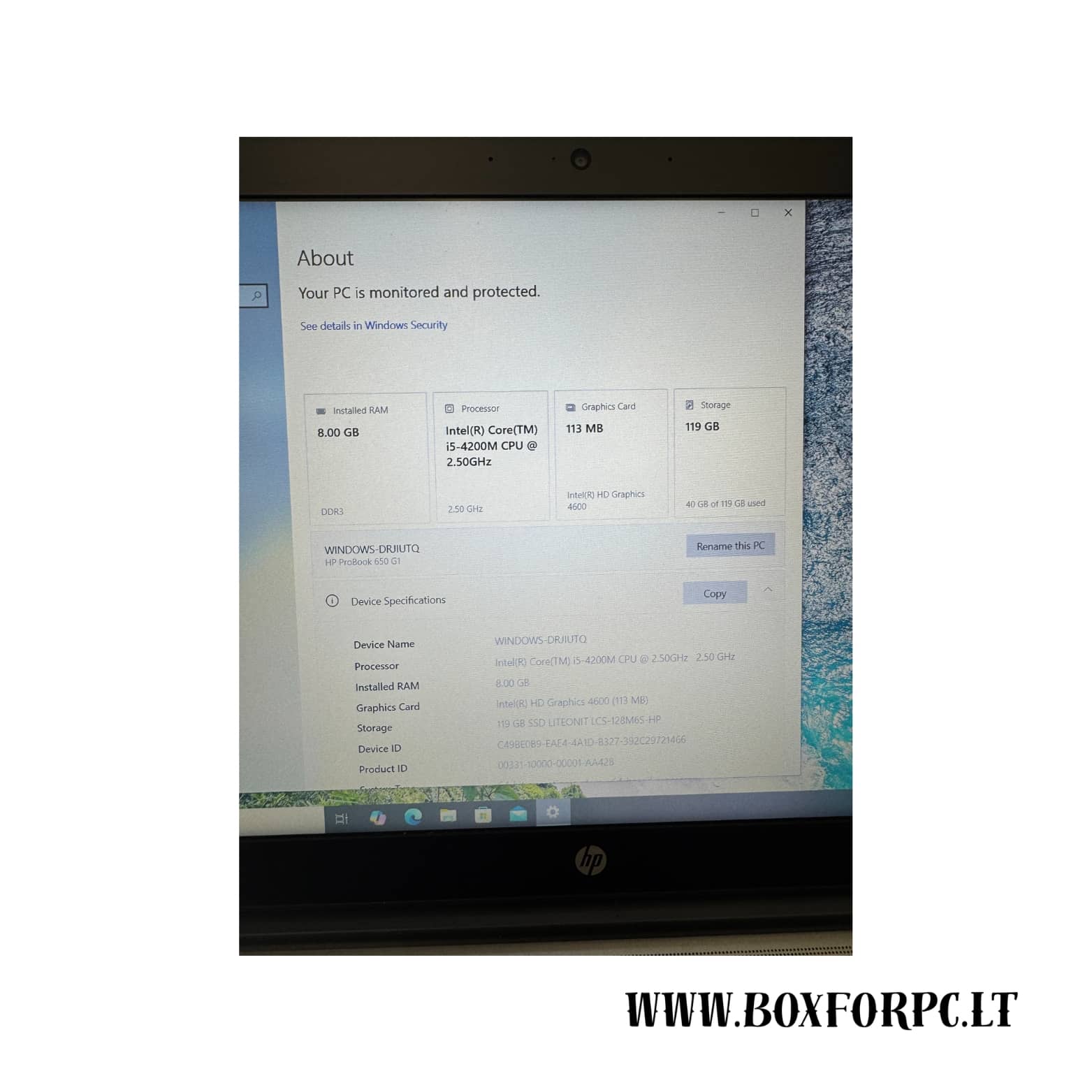 HP ProBook 650 G1 | i5-4200U | 8GB RAM | 128GB SSD | Verslo klasės nešiojamas kompiuteris