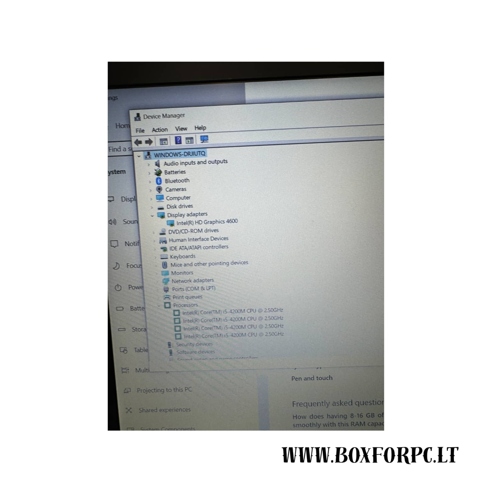 HP ProBook 650 G1 | i5-4200U | 8GB RAM | 128GB SSD | Verslo klasės nešiojamas kompiuteris