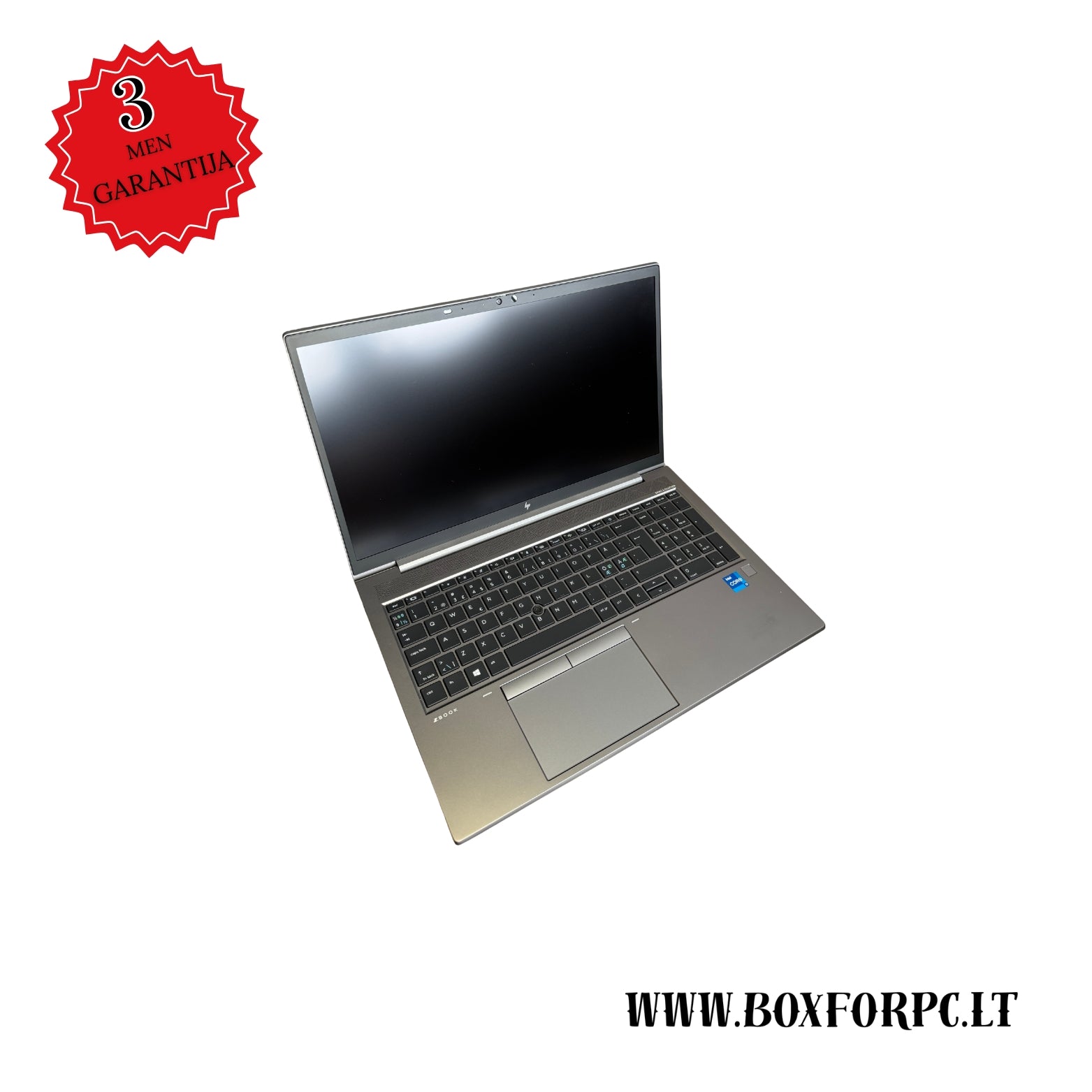 HP ZBook Firefly 15 G8 i7-1165G7 nešiojamas kompiuteris atidarytas, 15.6 colių ekranas, mobilioji darbo stotis