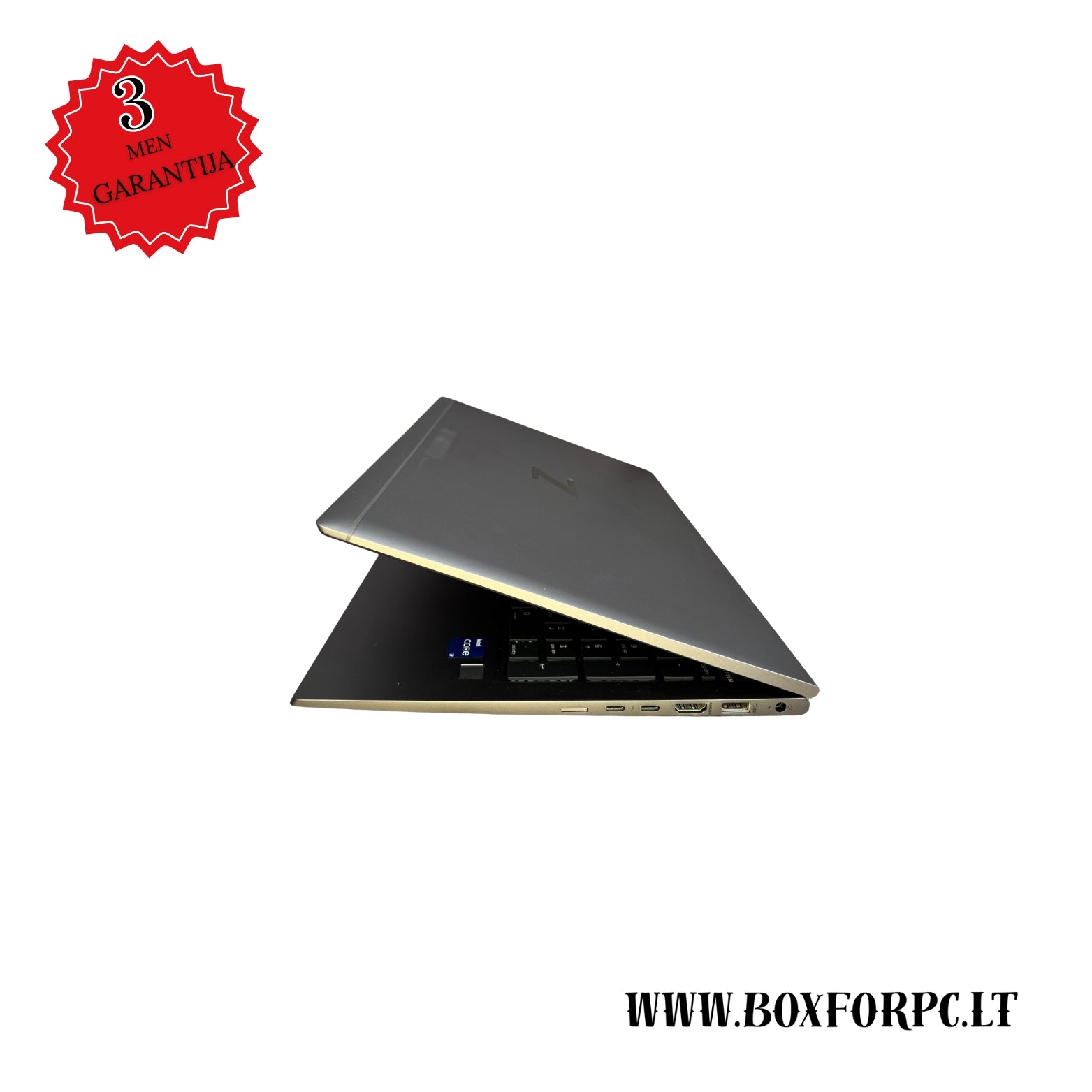 HP ZBook Firefly 15 G8 kairė pusė, USB-C Thunderbolt ir HDMI jungtys